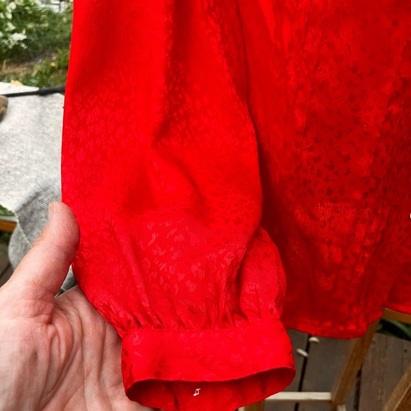 1980’s Weathervane blouse with shoulder pads and pleats size 8 - Picture 9 of 10